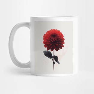 Red Dahlia Bloom - Elegant Floral Art Mug